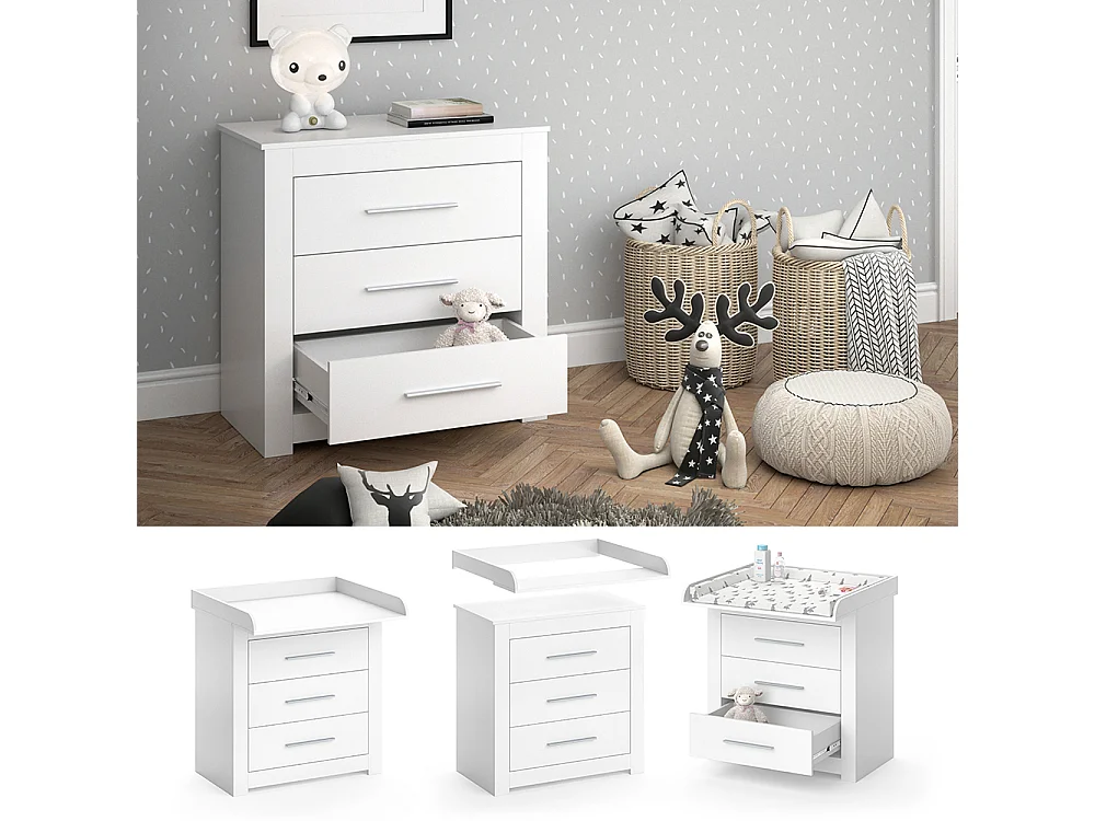 Changing dresser white 86.6x48.5x86.5 miro