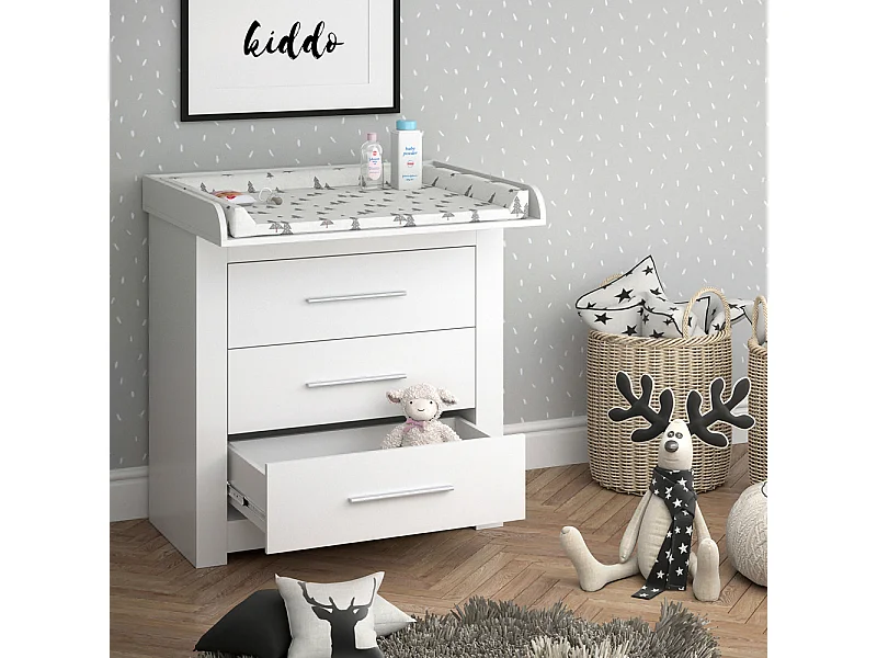 Commode à langer blanc 86.6x48.5x86.5 miro