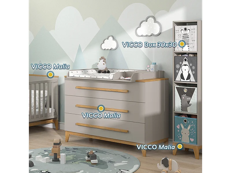 Fasciatoio quercia cashmere 133x70x98 malia