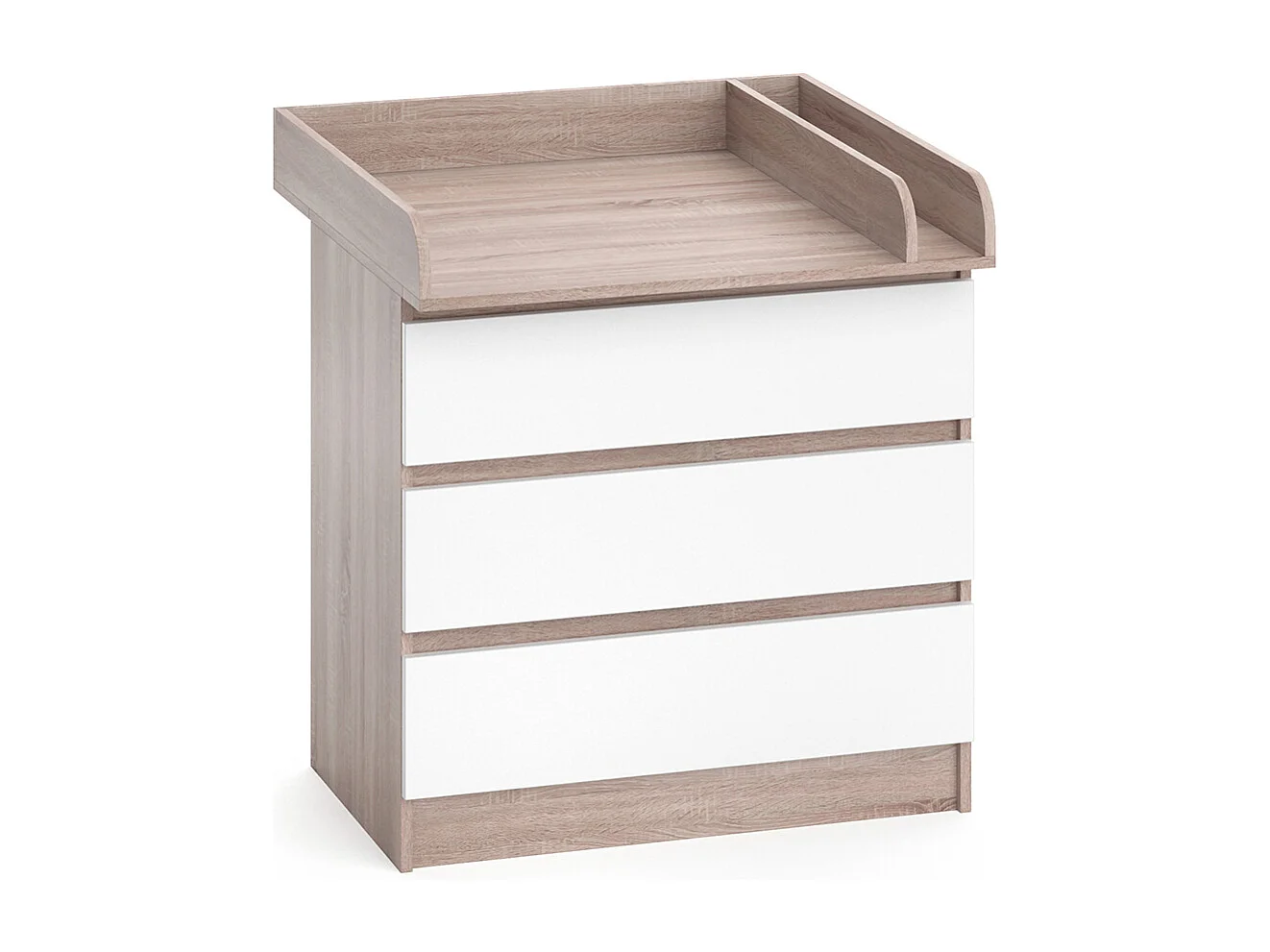 Commode à langer sonoma/blanc 80x76x87 emma