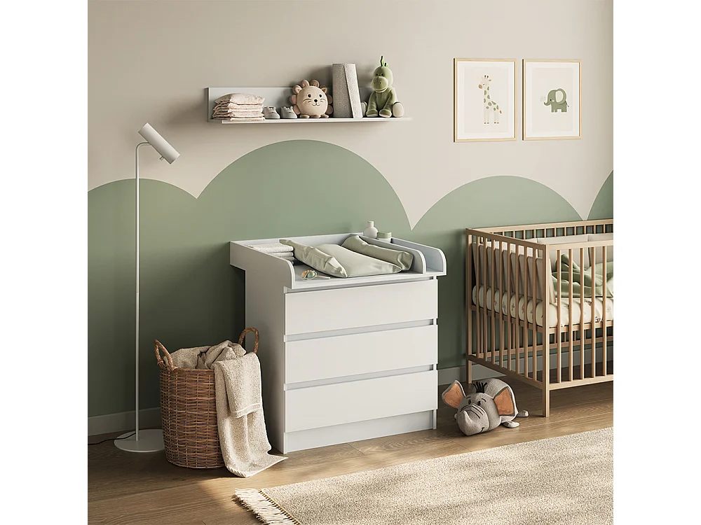 Commode à langer blanc 80x76x87 emma
