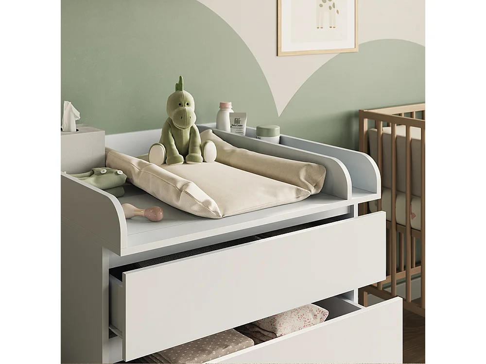 Commode à langer blanc 80x76x87 emma