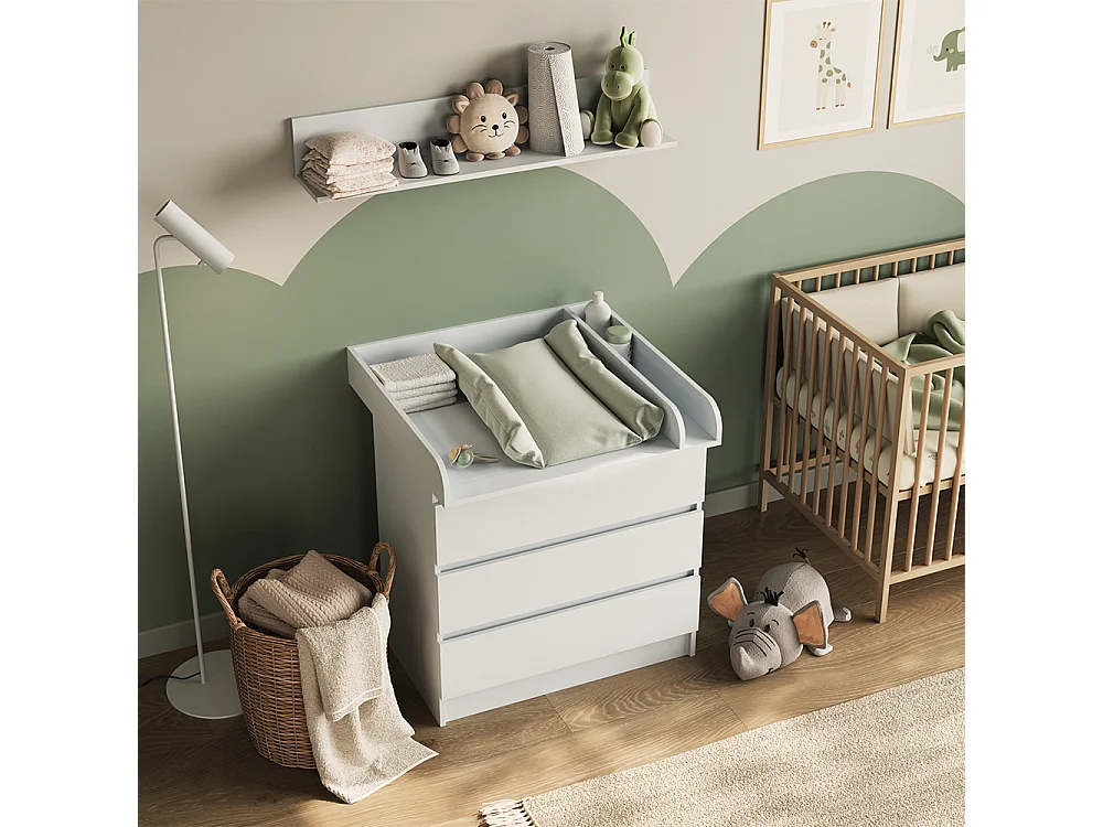 Commode à langer blanc 80x76x87 emma
