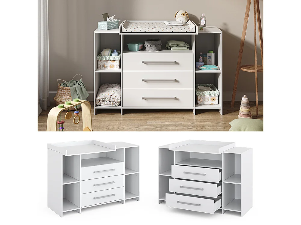 Commode à langer blanc 143x70x100 oskar