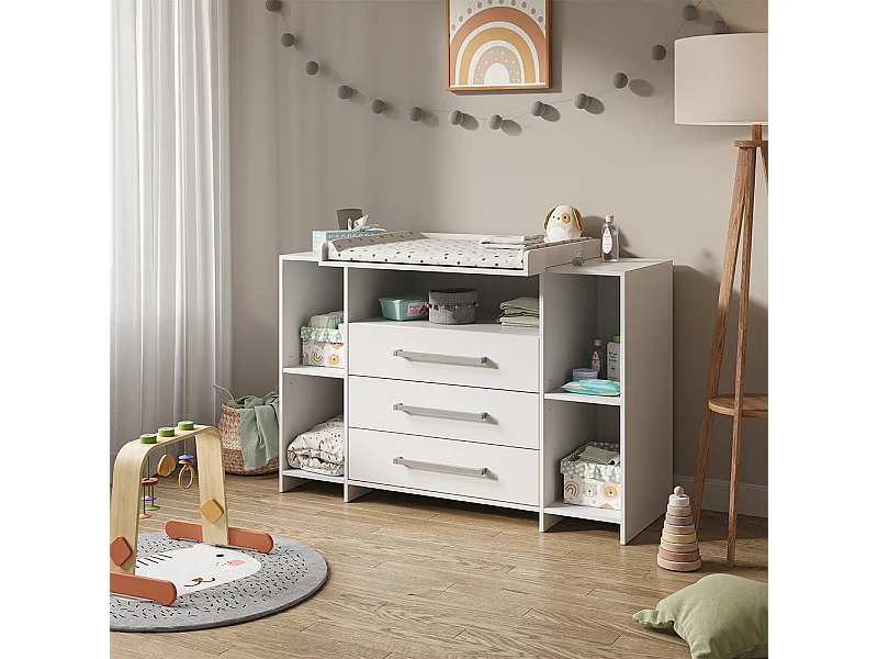 Commode à langer blanc 143x70x100 oskar