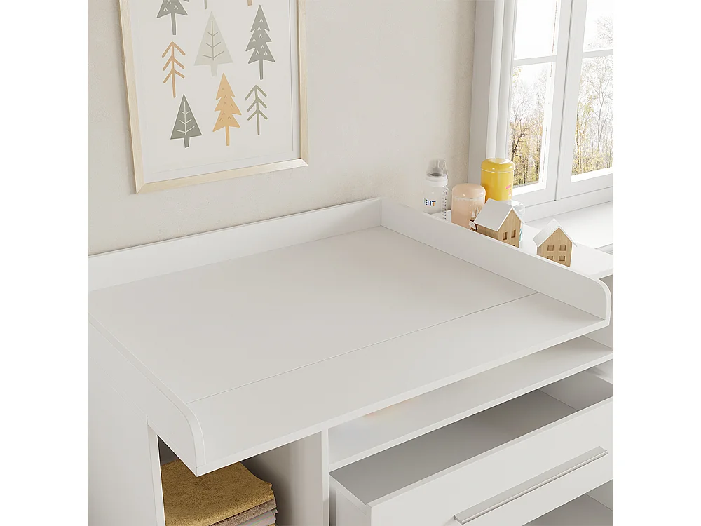 Commode à langer blanc 110x53x93.5 paula