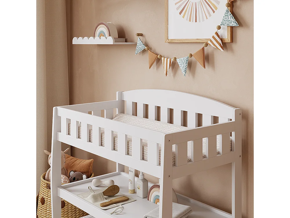 Table à langer blanc 89x50x99.5 nesty