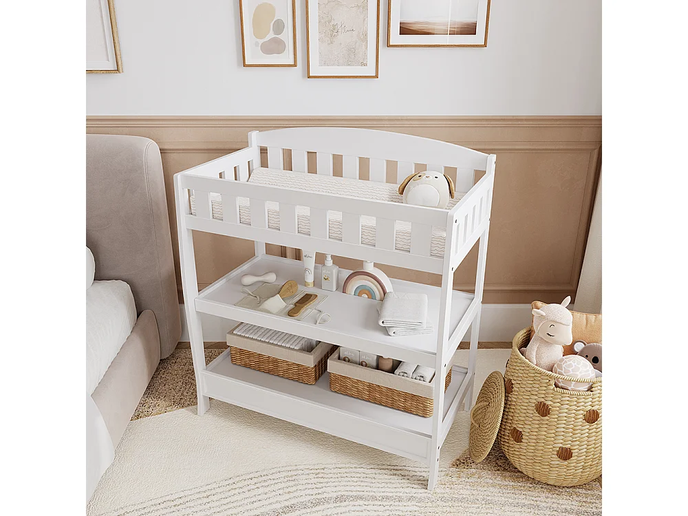 Table à langer blanc 89x50x99.5 nesty