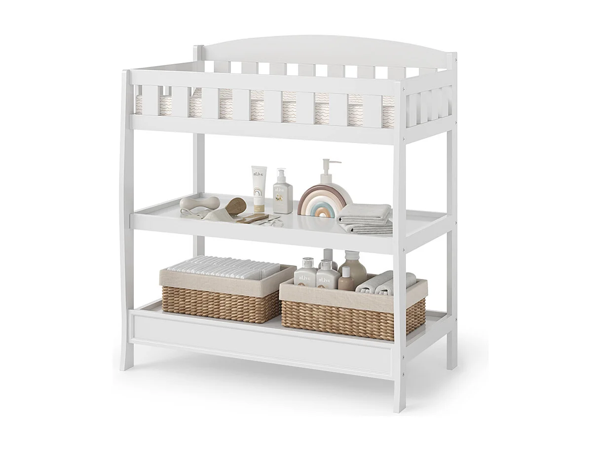 Table à langer blanc 89x50x99.5 nesty