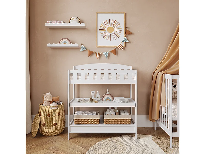 Table à langer blanc 89x50x99.5 nesty