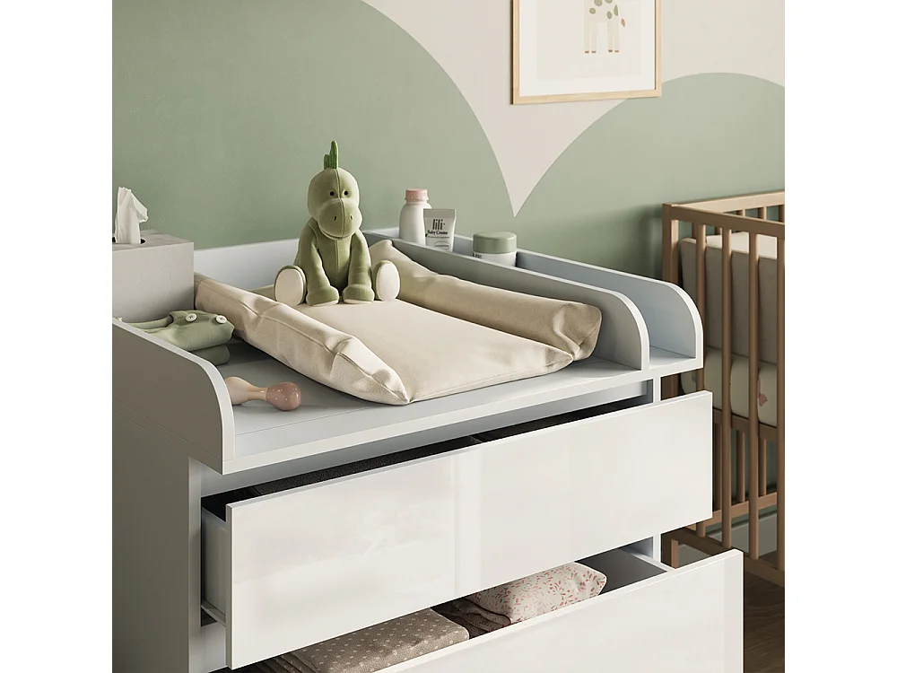 Przewijak biały/biały wysoki połysk 80x76x87 emma