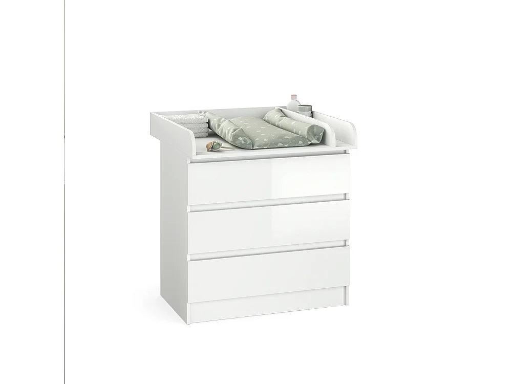 Przewijak biały/biały wysoki połysk 80x76x87 emma