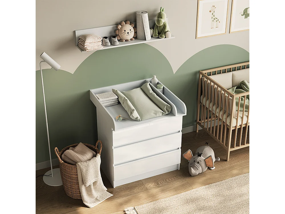 Przewijak biały/biały wysoki połysk 80x76x87 emma