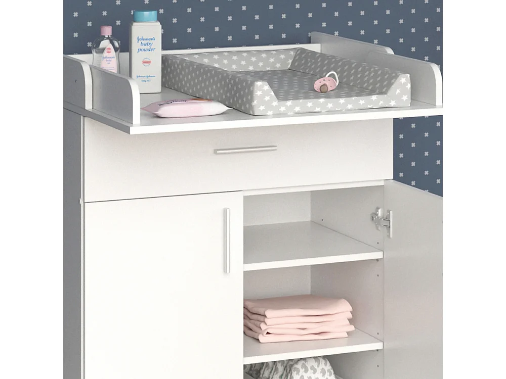 Commode à langer blanc 75x50x100 lena