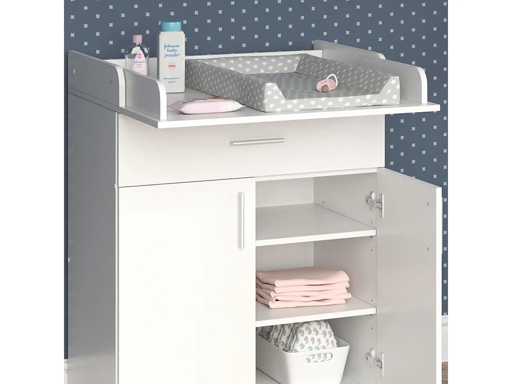 Cómoda para mudar de roupa branco 75.2x50x101.5 lena