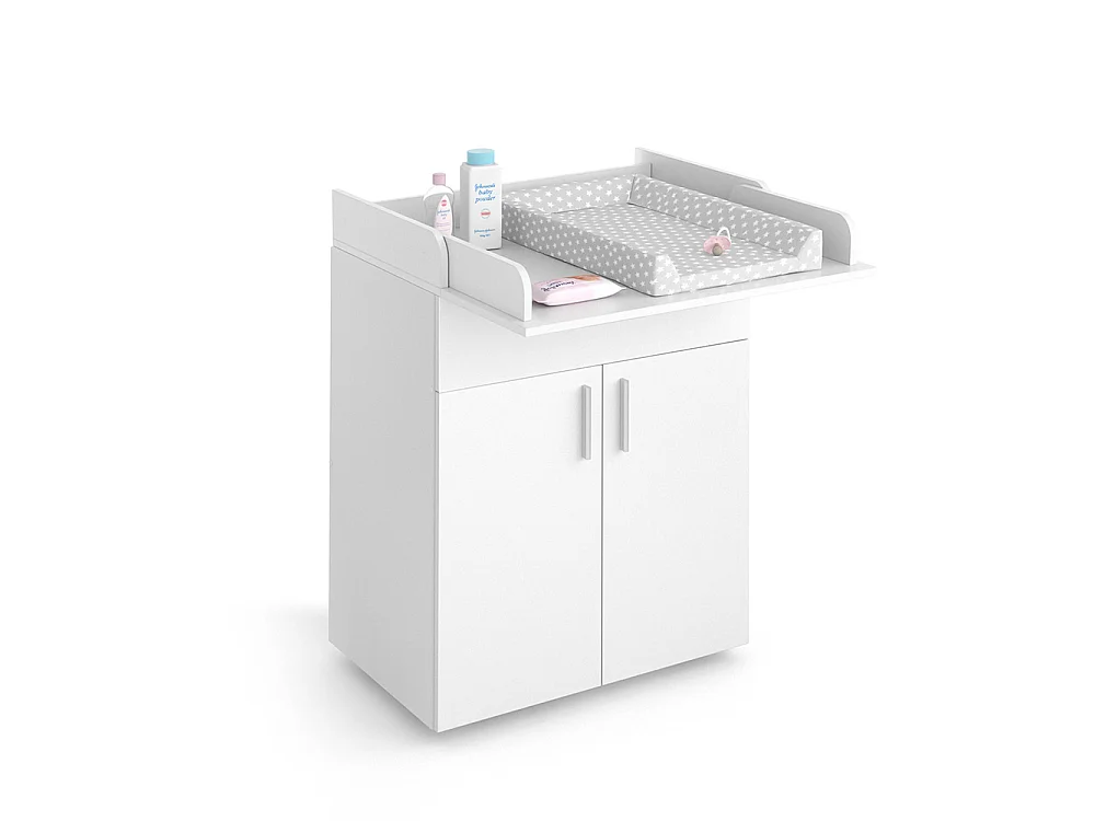 Cómoda para mudar de roupa branco 75.2x50x101.5 lena