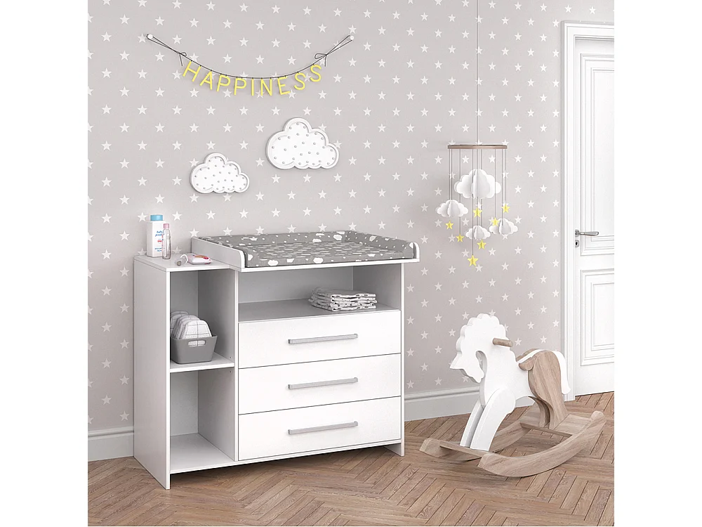 Commode à langer blanc 113x53x100 oskar