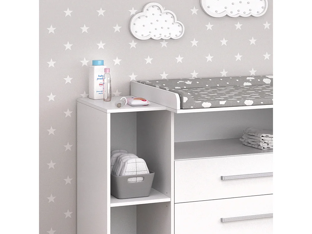 Commode à langer blanc 113x53x100 oskar