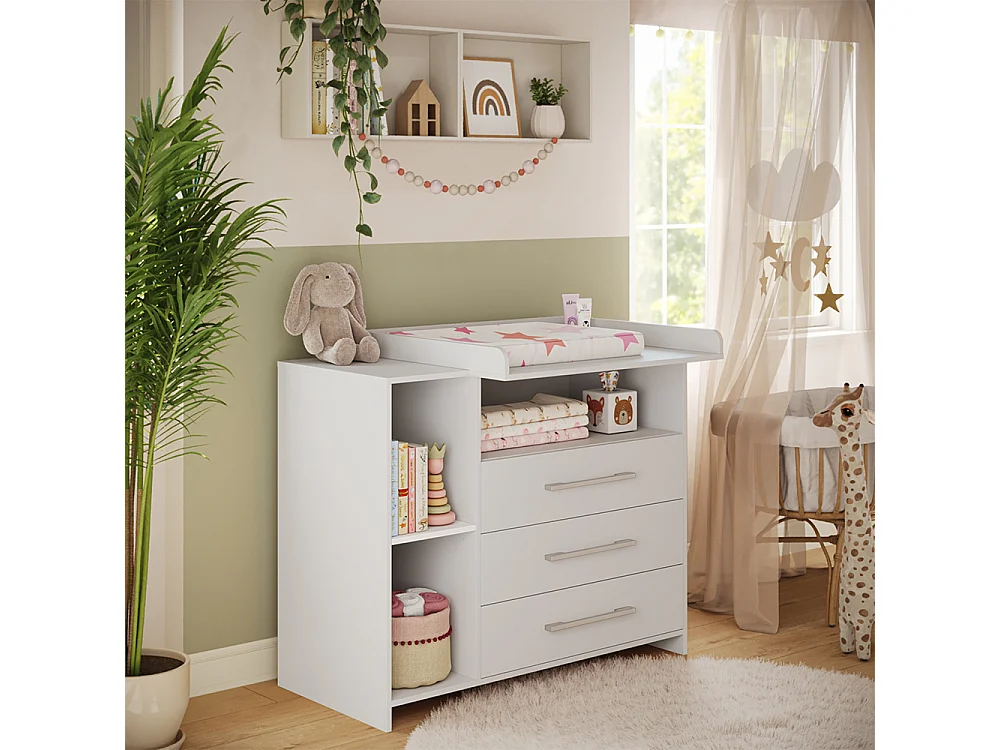 Commode à langer blanc 113x53x100 oskar
