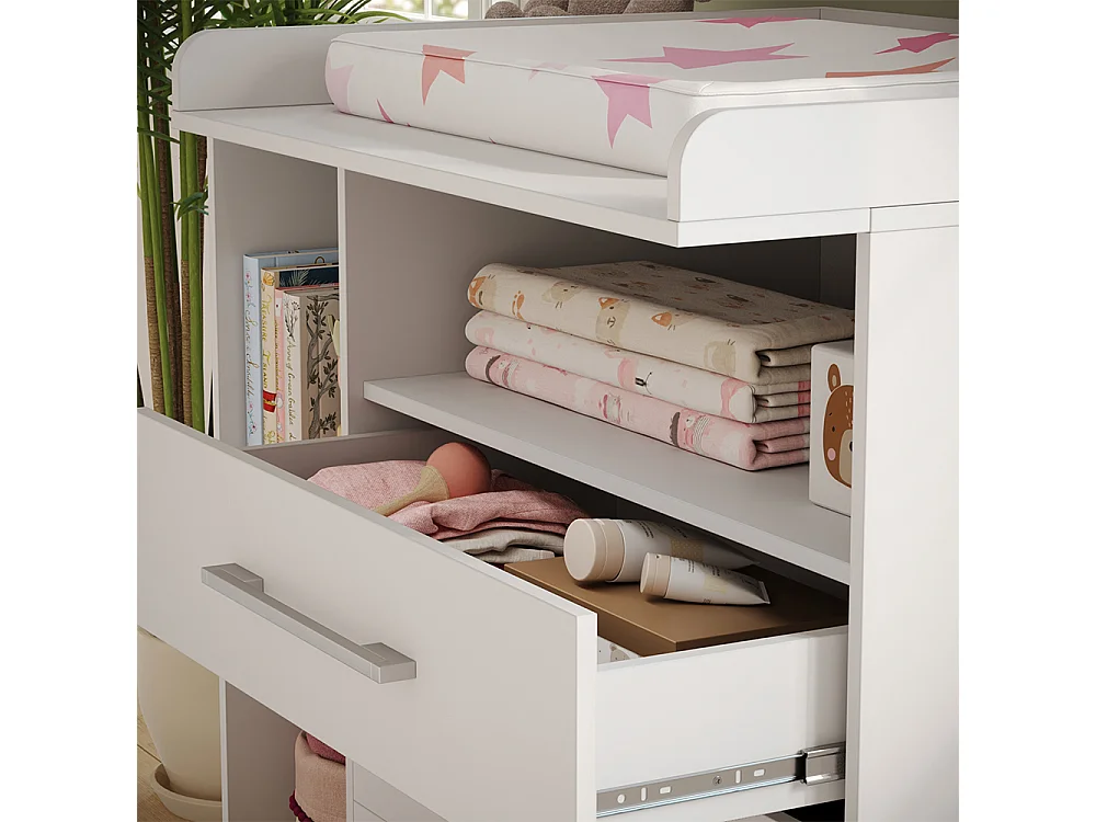 Commode à langer blanc 113x53x100 oskar