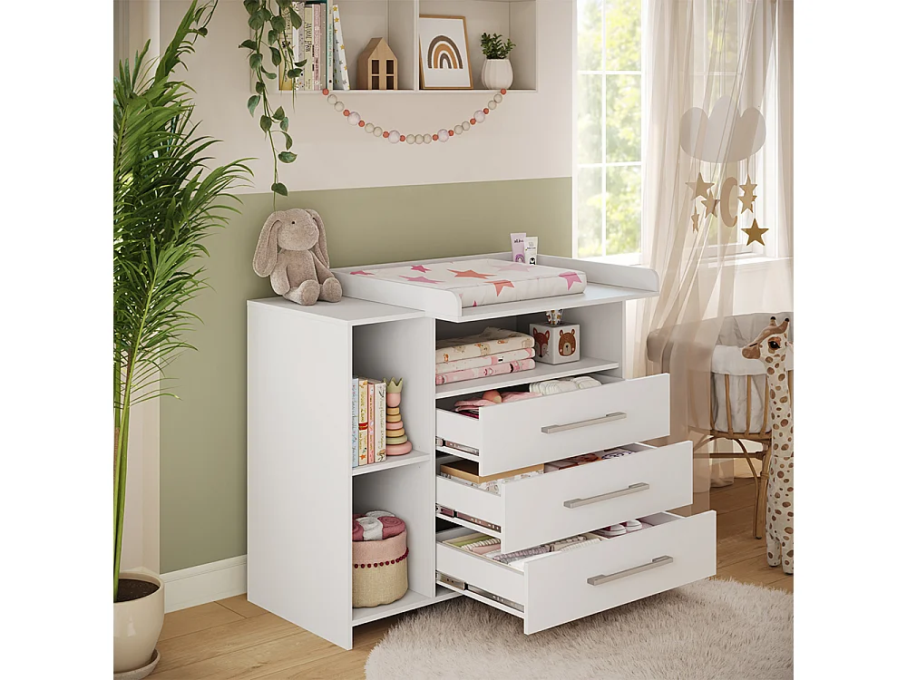 Commode à langer blanc 113x53x100 oskar