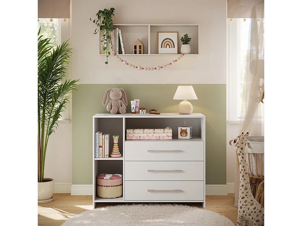 Commode à langer blanc 113x53x100 oskar