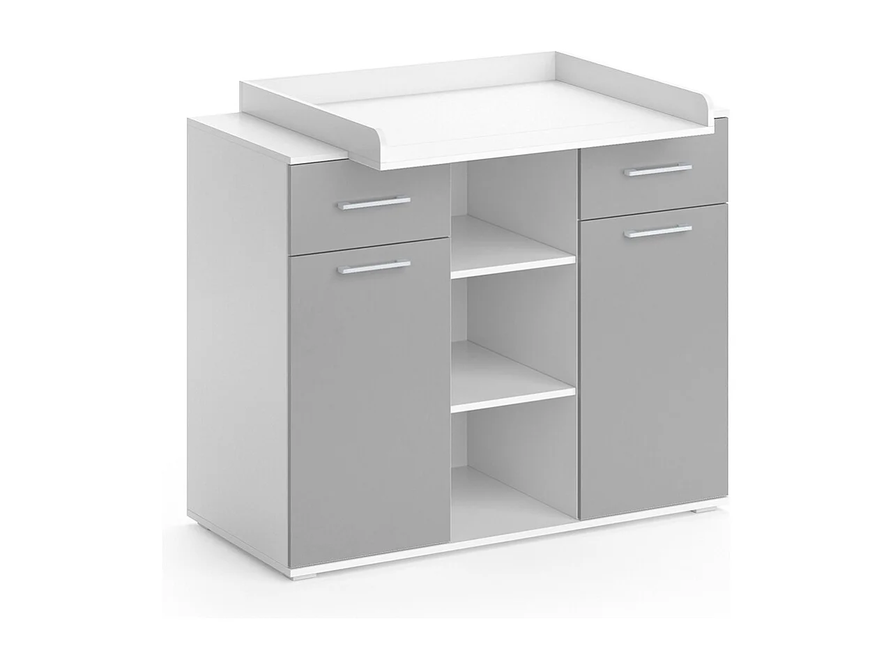 Commode à langer gris 113x70x109 leonie