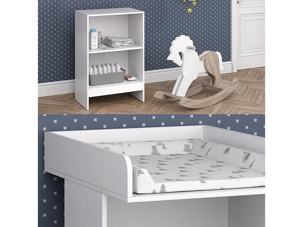 Commode à langer blanc 60x88x103 leo