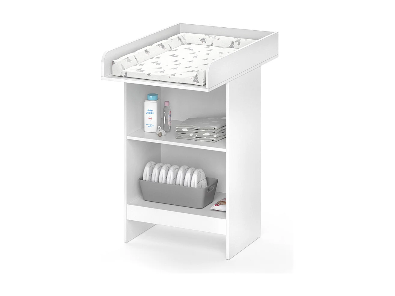 Commode à langer blanc 60x88x103 leo