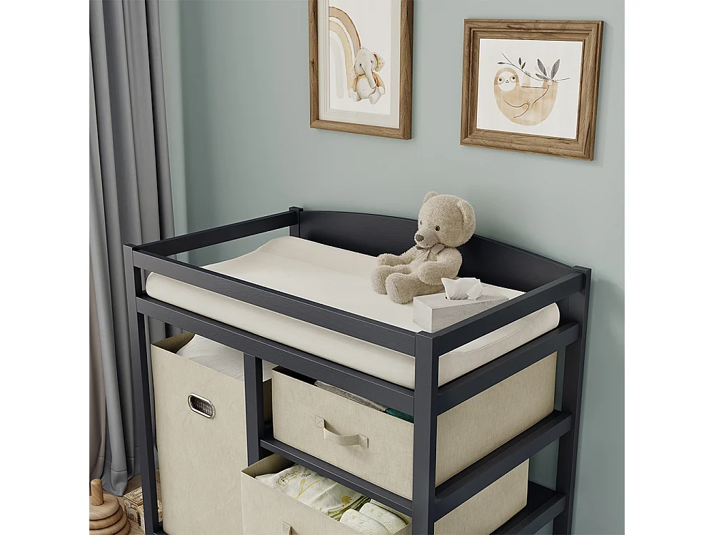 Commode à langer anthracite 85x52x87 nunjo