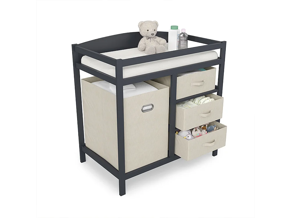 Commode à langer anthracite 85x52x87 nunjo