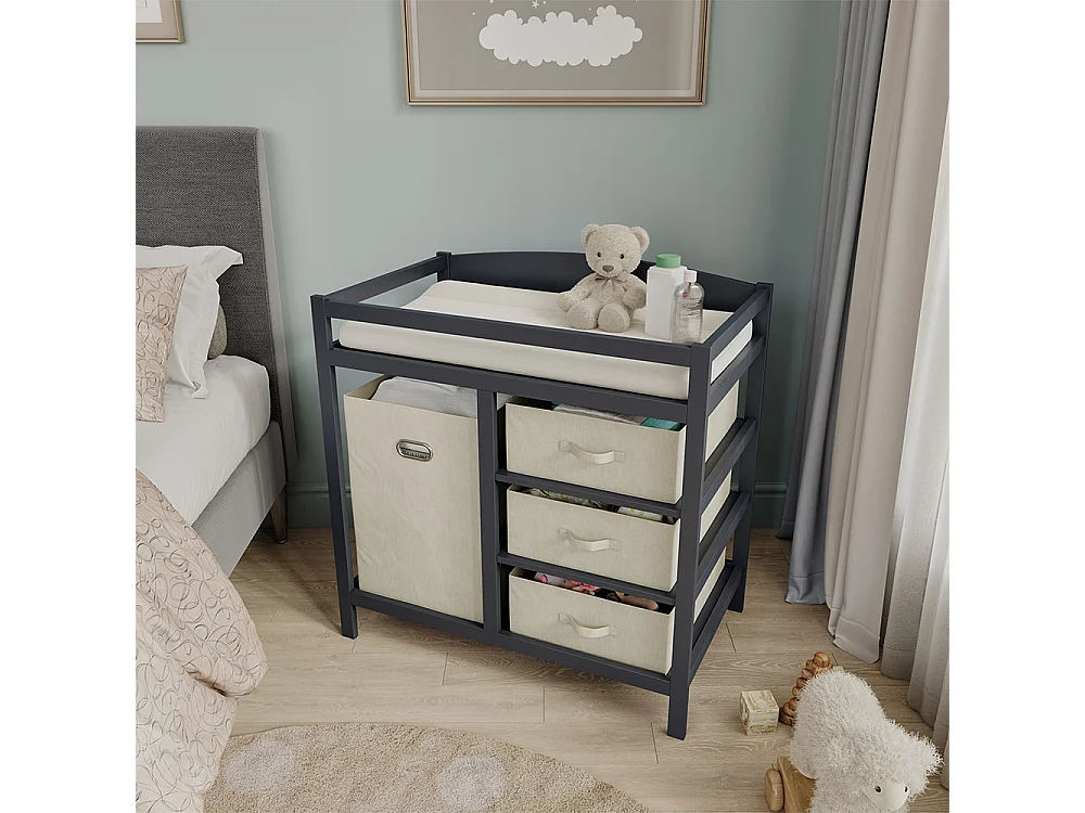 Commode à langer anthracite 85x52x87 nunjo