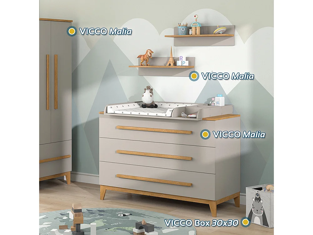 Fasciatoio quercia cashmere 108x70x98 malia