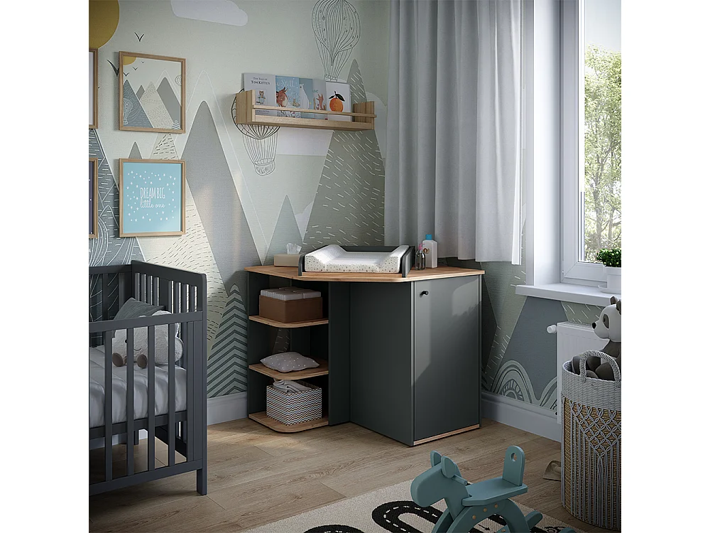 Commode à langer anthracite/artisan 85x85x77.3 kristian