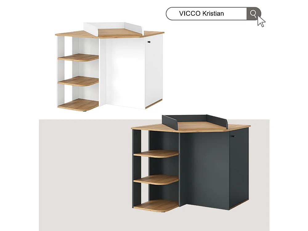 Commode à langer anthracite/artisan 85x85x77.3 kristian