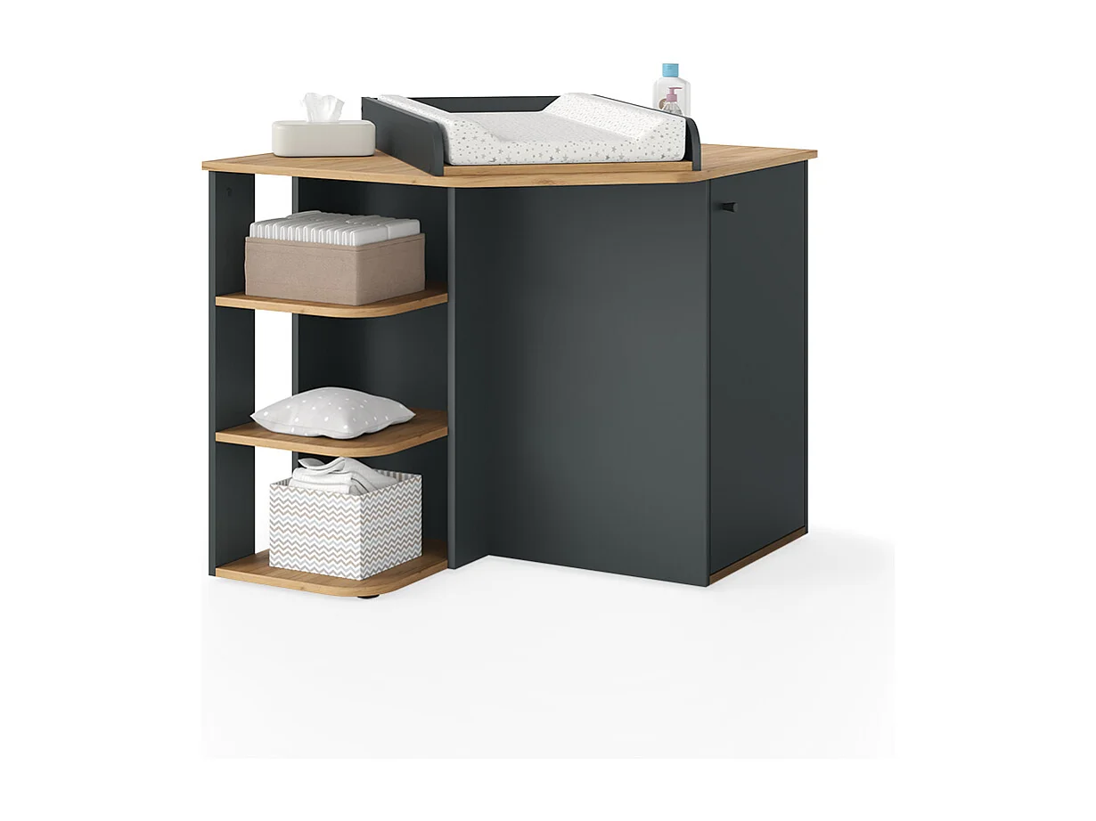 Commode à langer anthracite/artisan 85x85x77.3 kristian