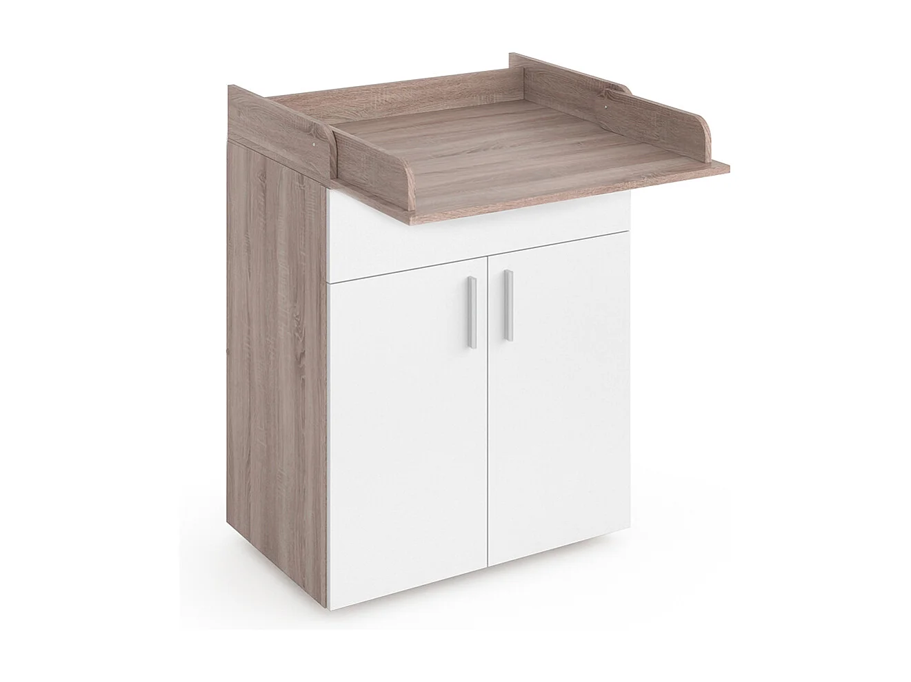 Commode à langer blanc/sonoma 75x50x100 lena