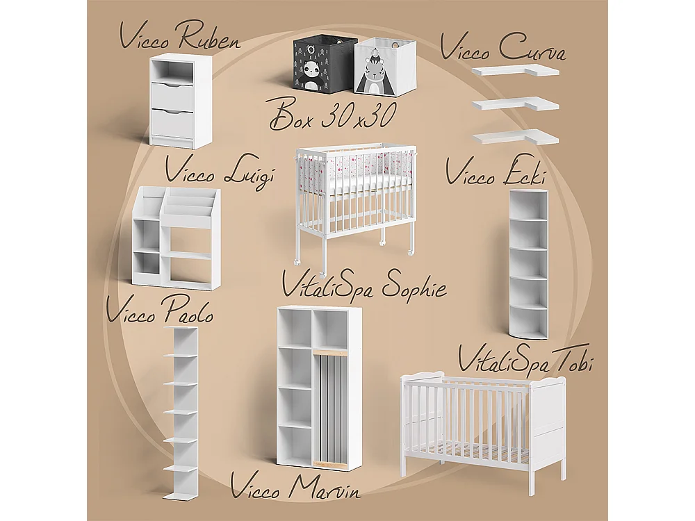 Cómoda para mudar de roupa branco/sonoma 75.2x50x101.5 lena