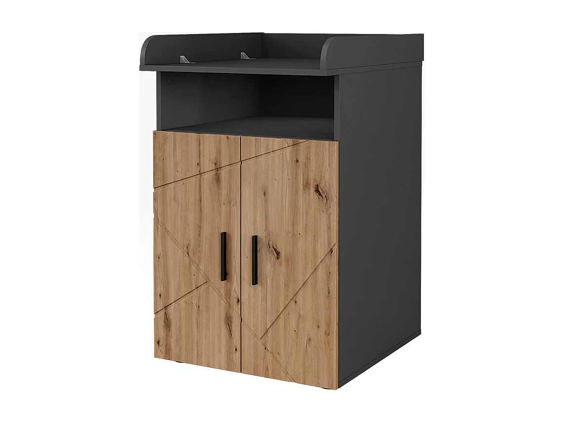 Commode à langer anthracite/artisan 60x68.1x97 irma