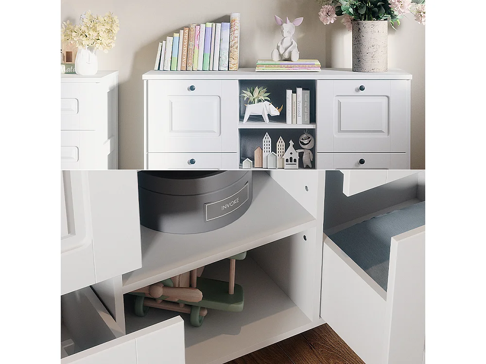 Commode à langer blanc 133x70x98.4 ajaton