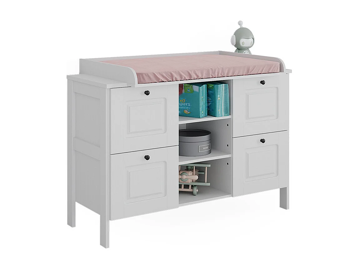 Commode à langer blanc 133x70x98.4 ajaton