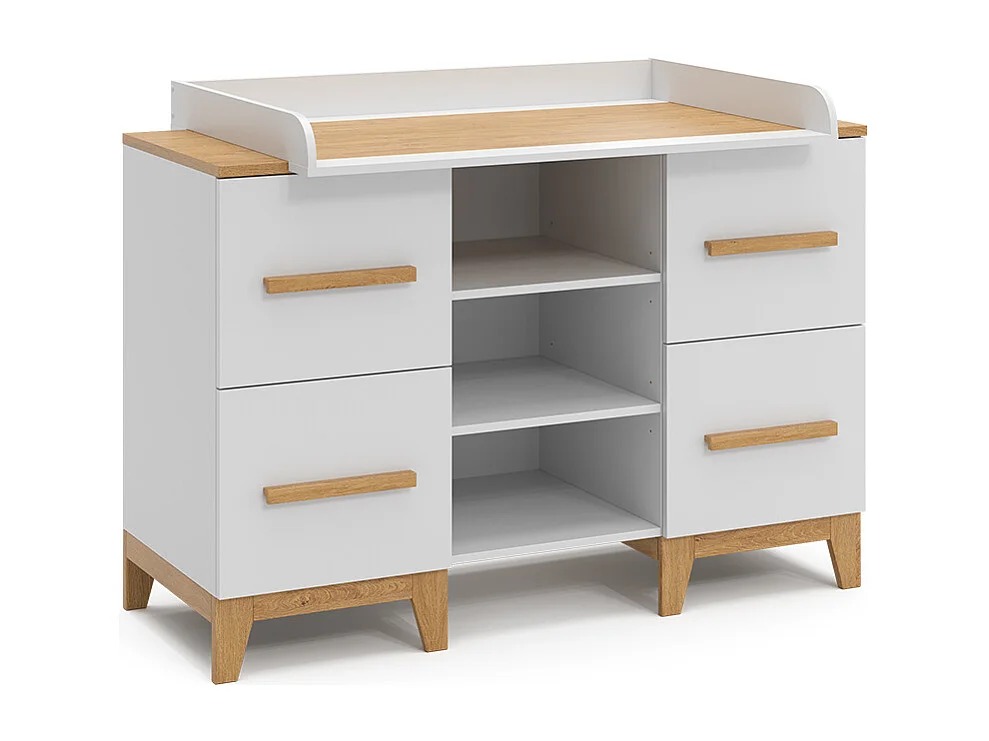 Commode à langer blanc 133x70x108 malia