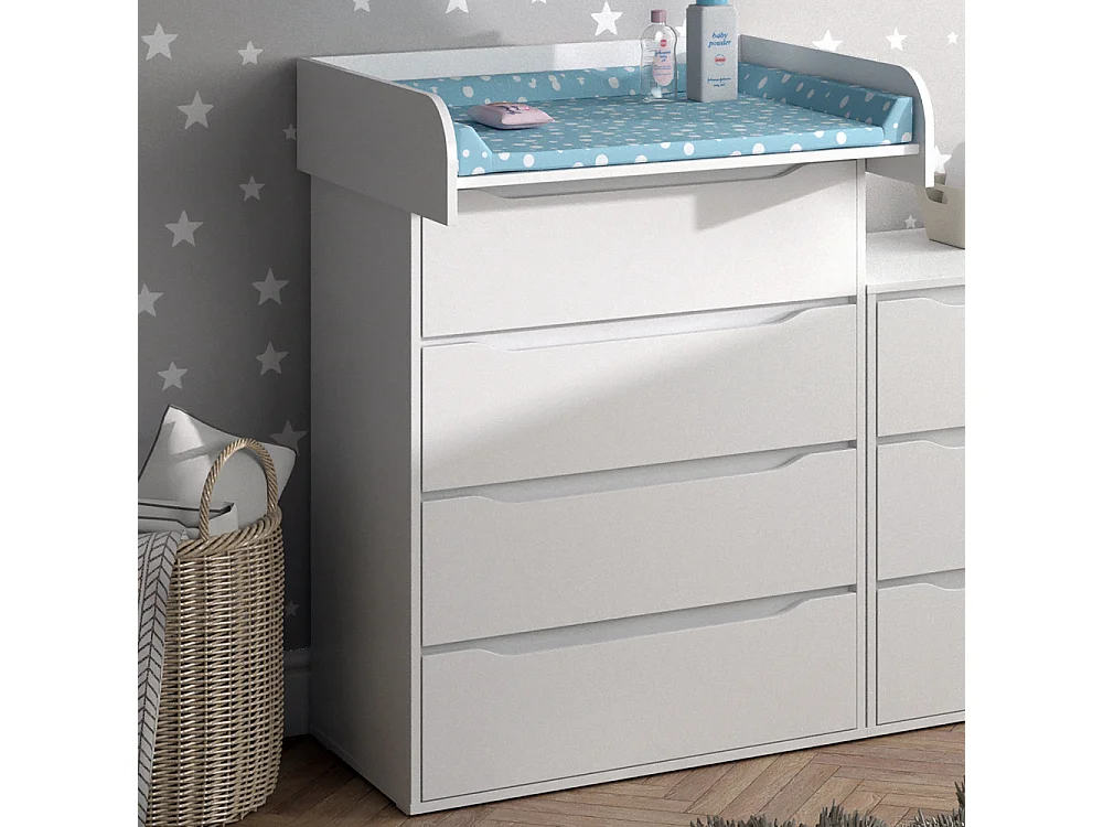 Przewijak dla dziecka biały 83.6x69.7x117 ruben