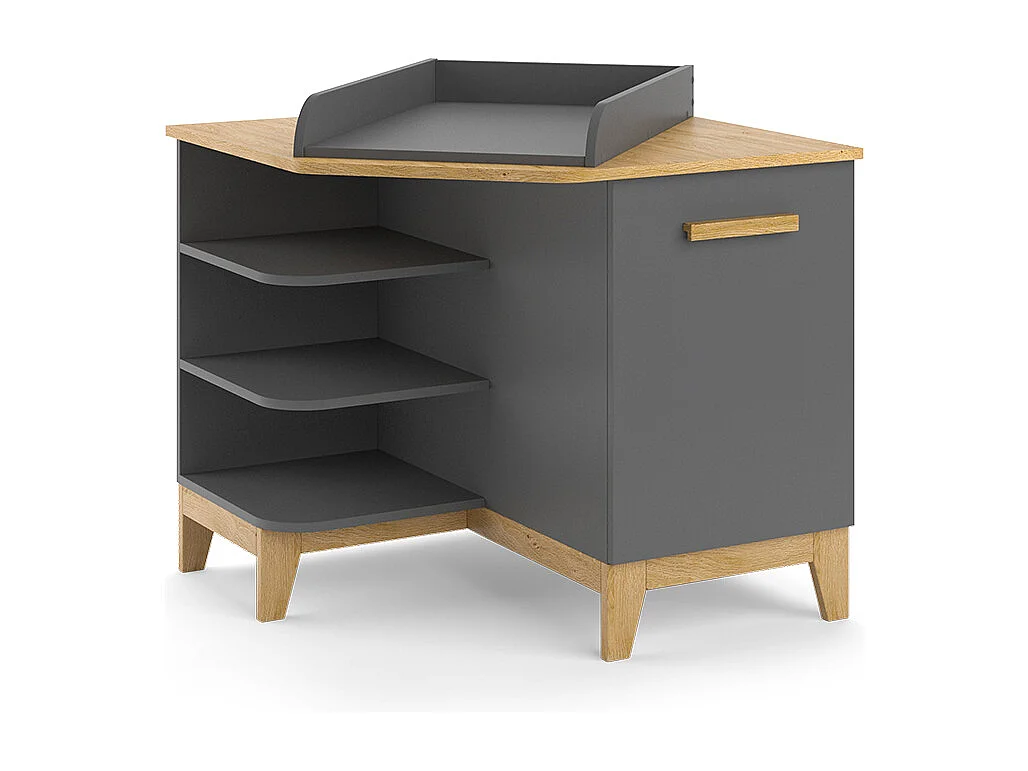 Commode à langer gris 85x85x85.2 malia