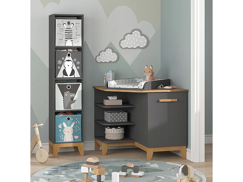 Wickelkommode grau 85x85x85.2 malia