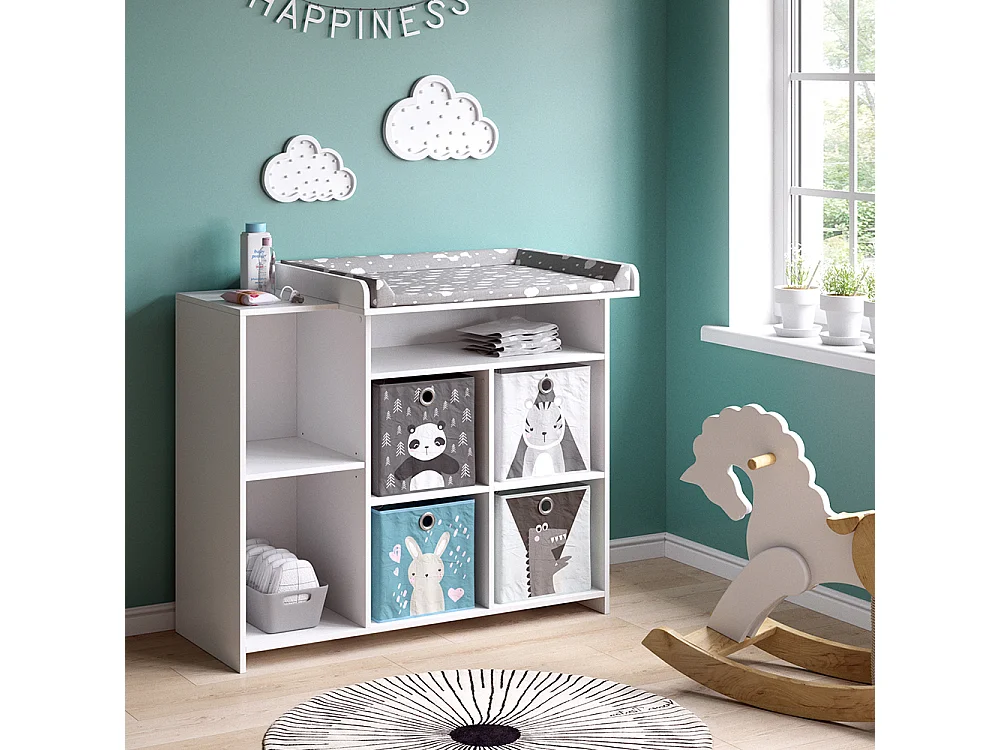 Commode à langer blanc 113x53x100 oskar