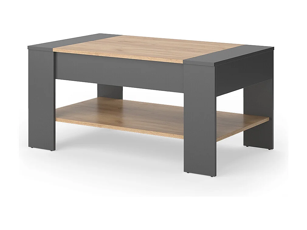 Table basse chêne doré/anthracite 99.6x58.8x48.2 august