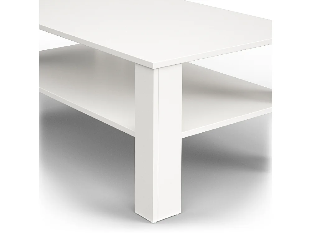 Table basse blanc 100x60x42
