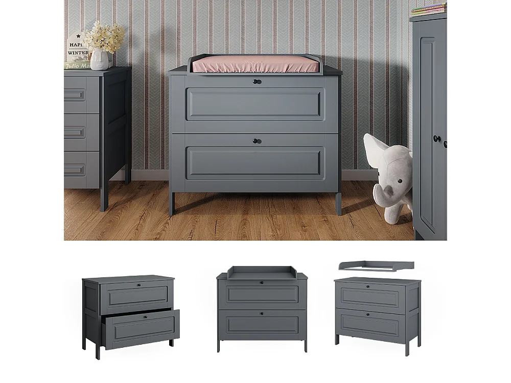 Commode grijs 108x70x98 ajaton