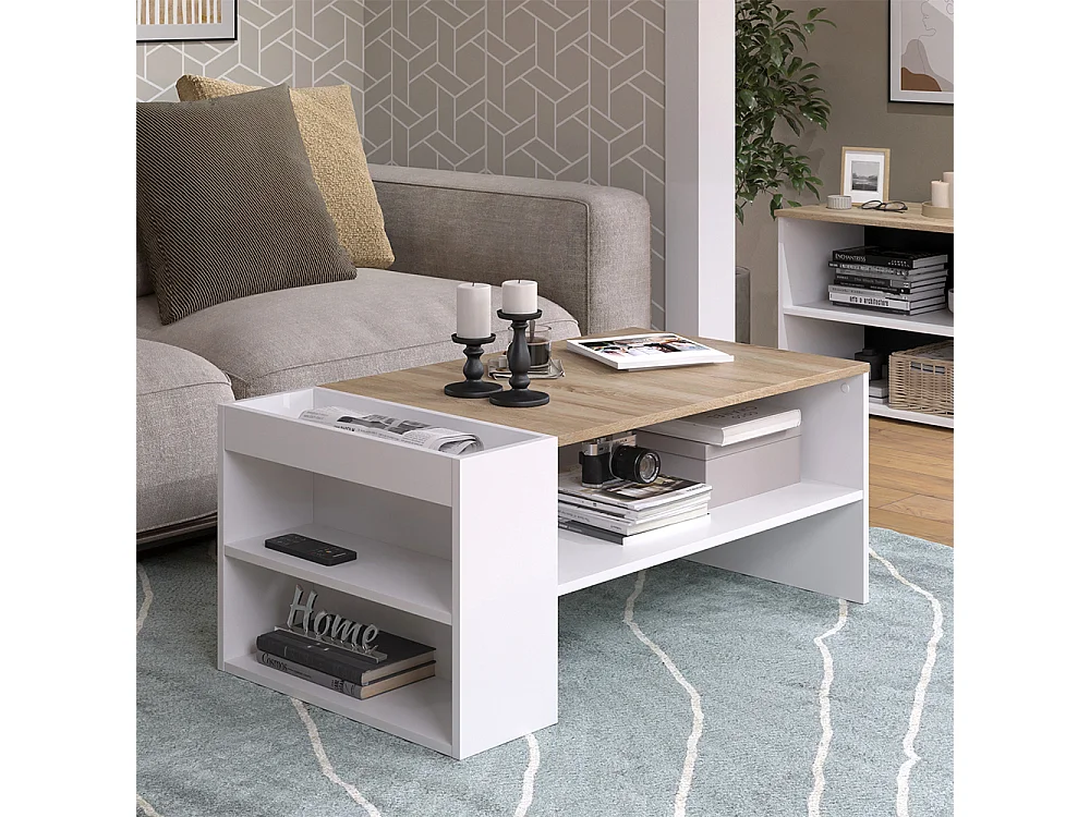 Couchtisch weiß/sonoma 100x55x42 wido